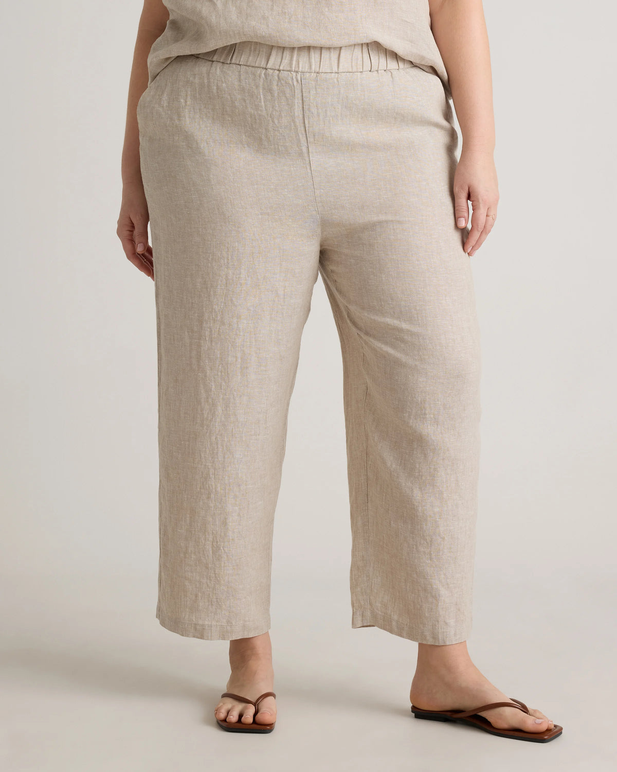 100% European Linen Pants - 1X / Bayberry Olive