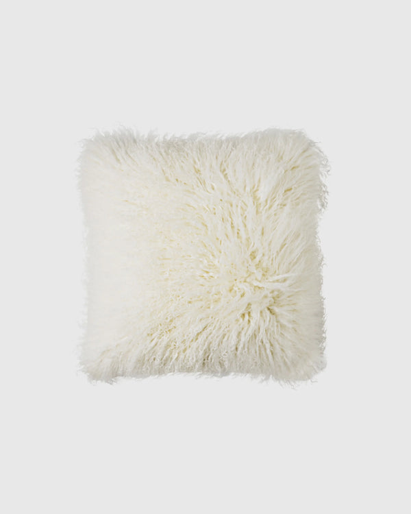 Luxe Mongolian Lamb Pillow Cover - 20x20 / Khaki