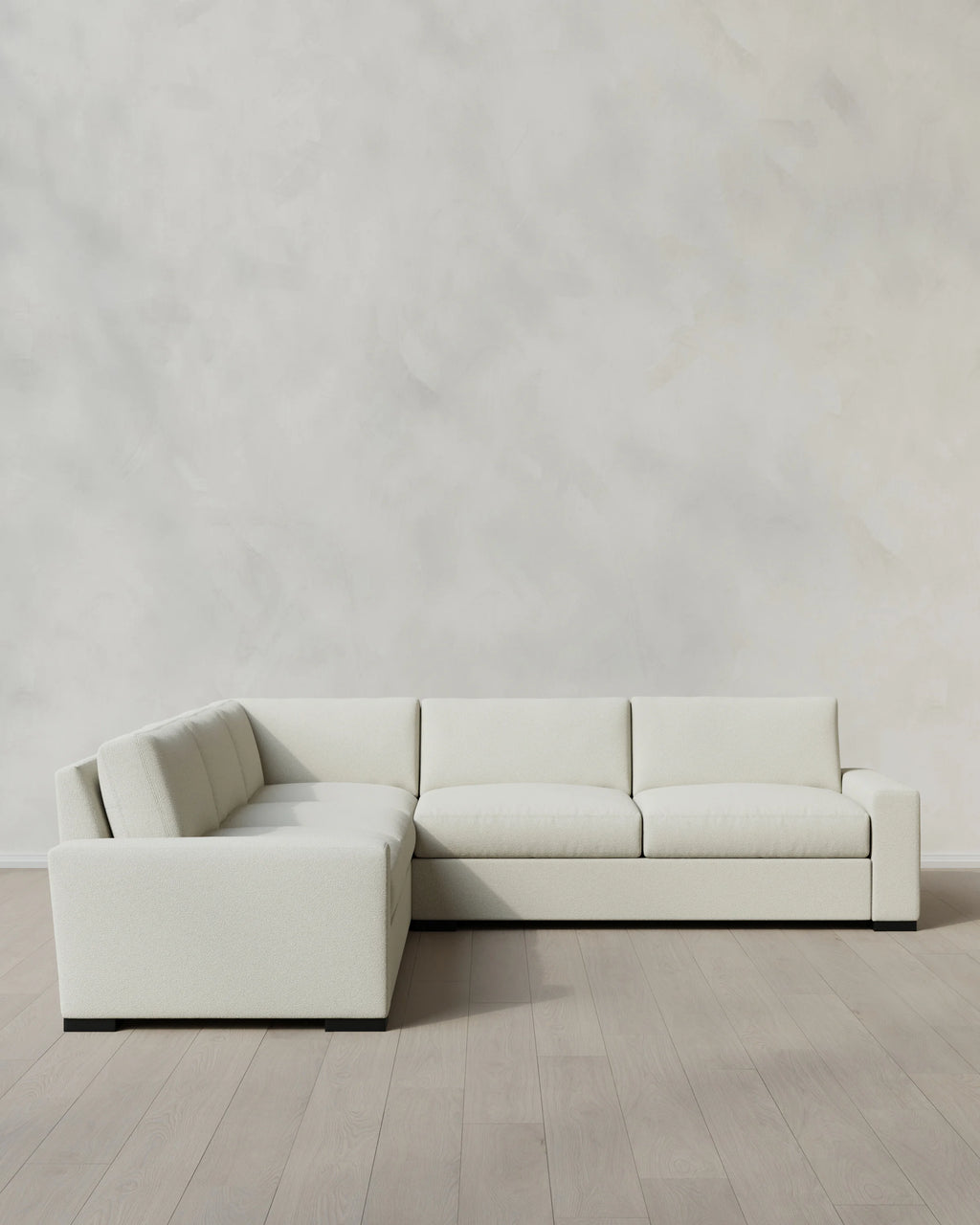 Stillman L Sectional in Performance Basketweave - 116x116 / Flax