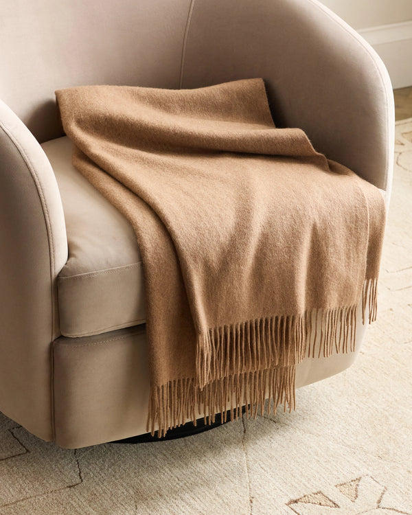 Mongolian Cashmere Throw - 50x60 / Heather Grey