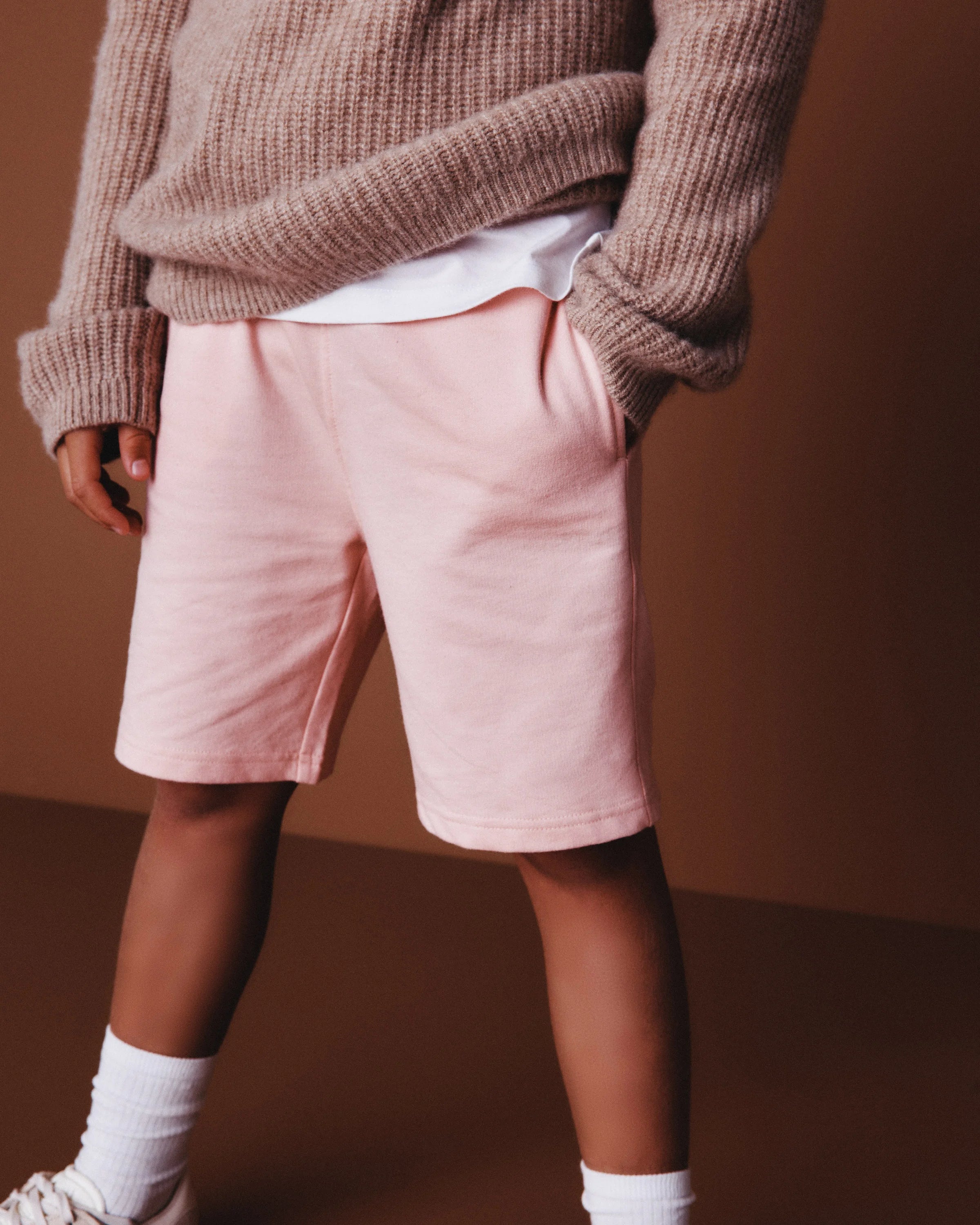100% Organic Cotton French Terry Short - 6 / Coral Pink Secondary image
