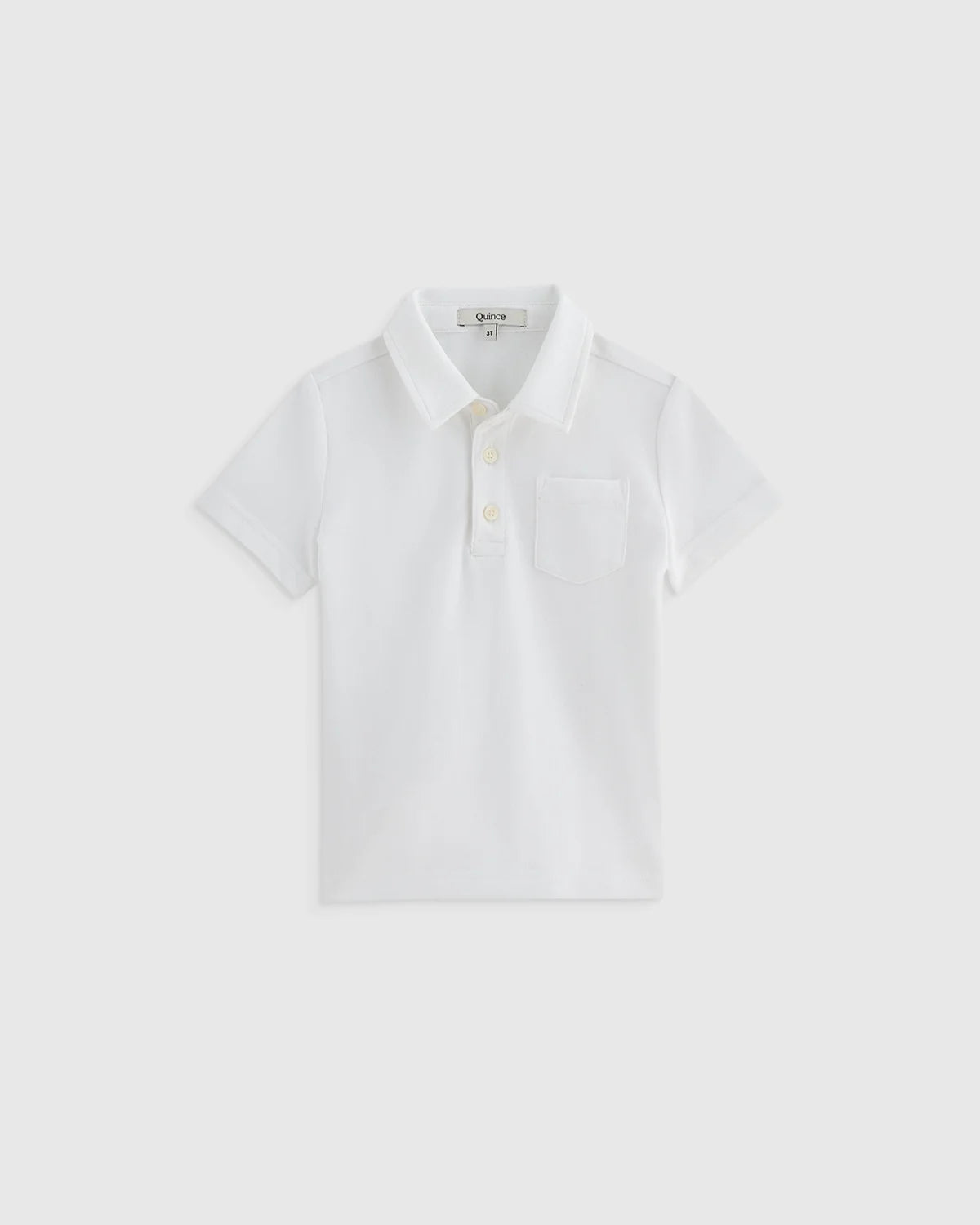 Organic Cotton Short Sleeve Pique Polo - 2T / White Main image
