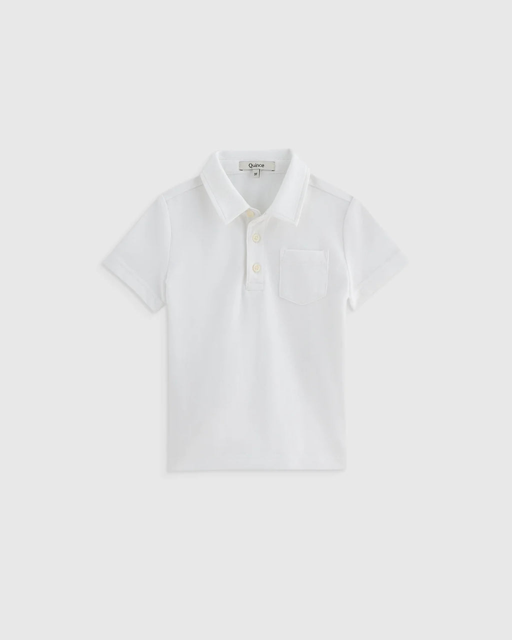 Organic Cotton Short Sleeve Pique Polo - 2T / White