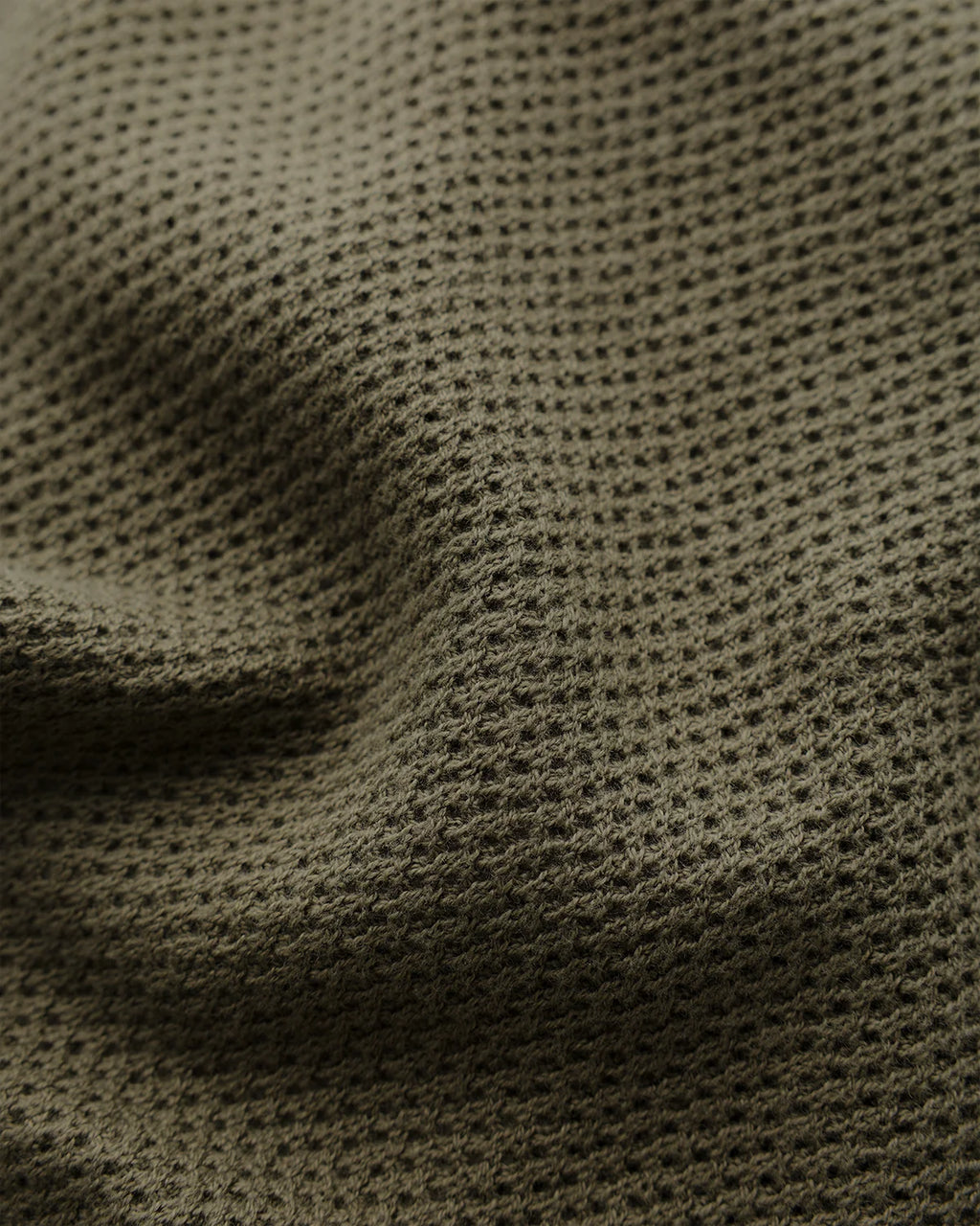 100% Organic Cotton Mesh-Stitch Sweater Polo - XS / Charcoal