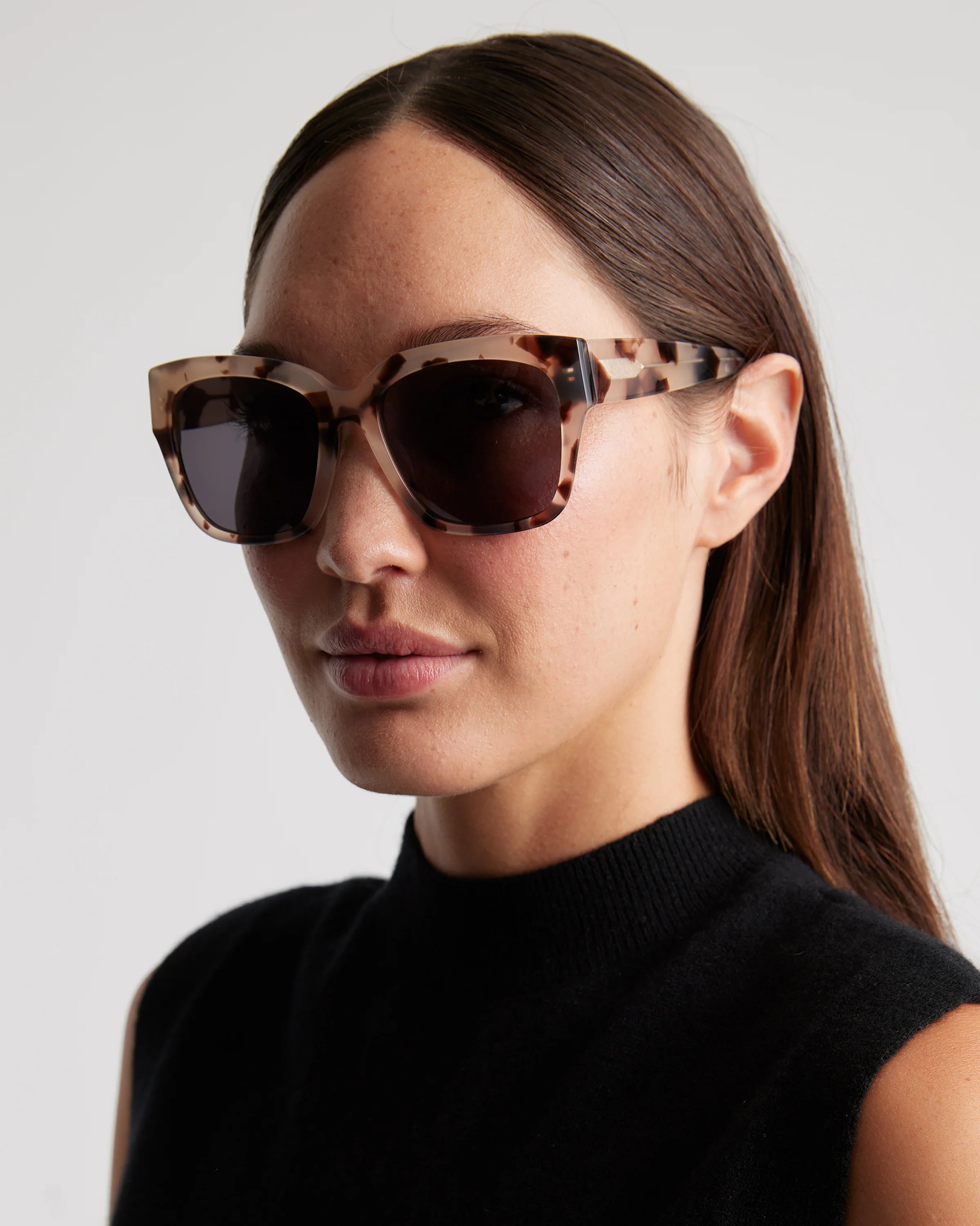 Addison Polarized Acetate Sunglasses - One Size / Tan Tortoise with Grey Lens Secondary image