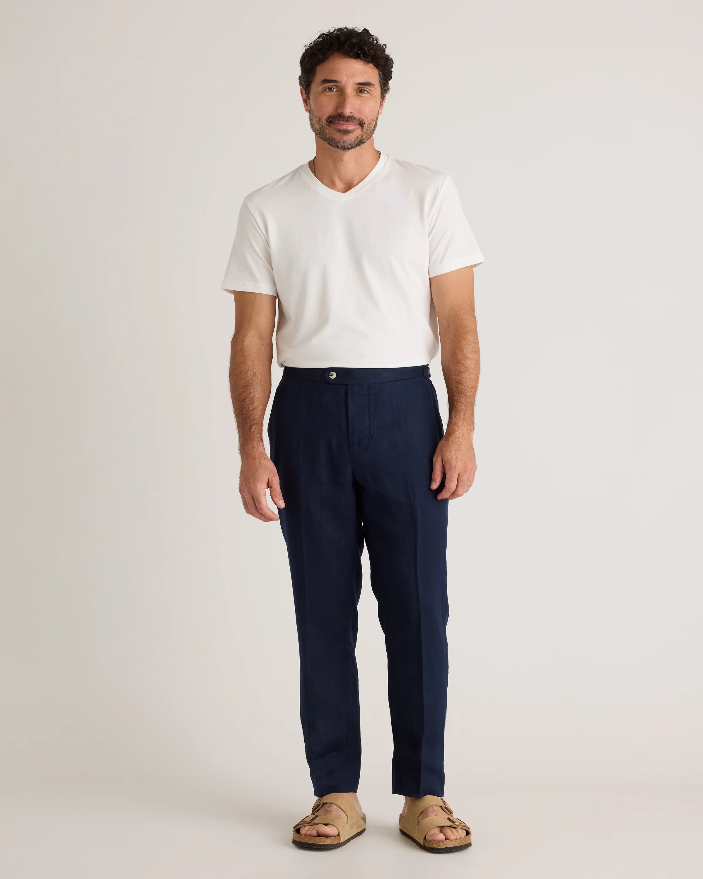 100% European Linen Dress Pants - 30X30 / Deep Navy Secondary image