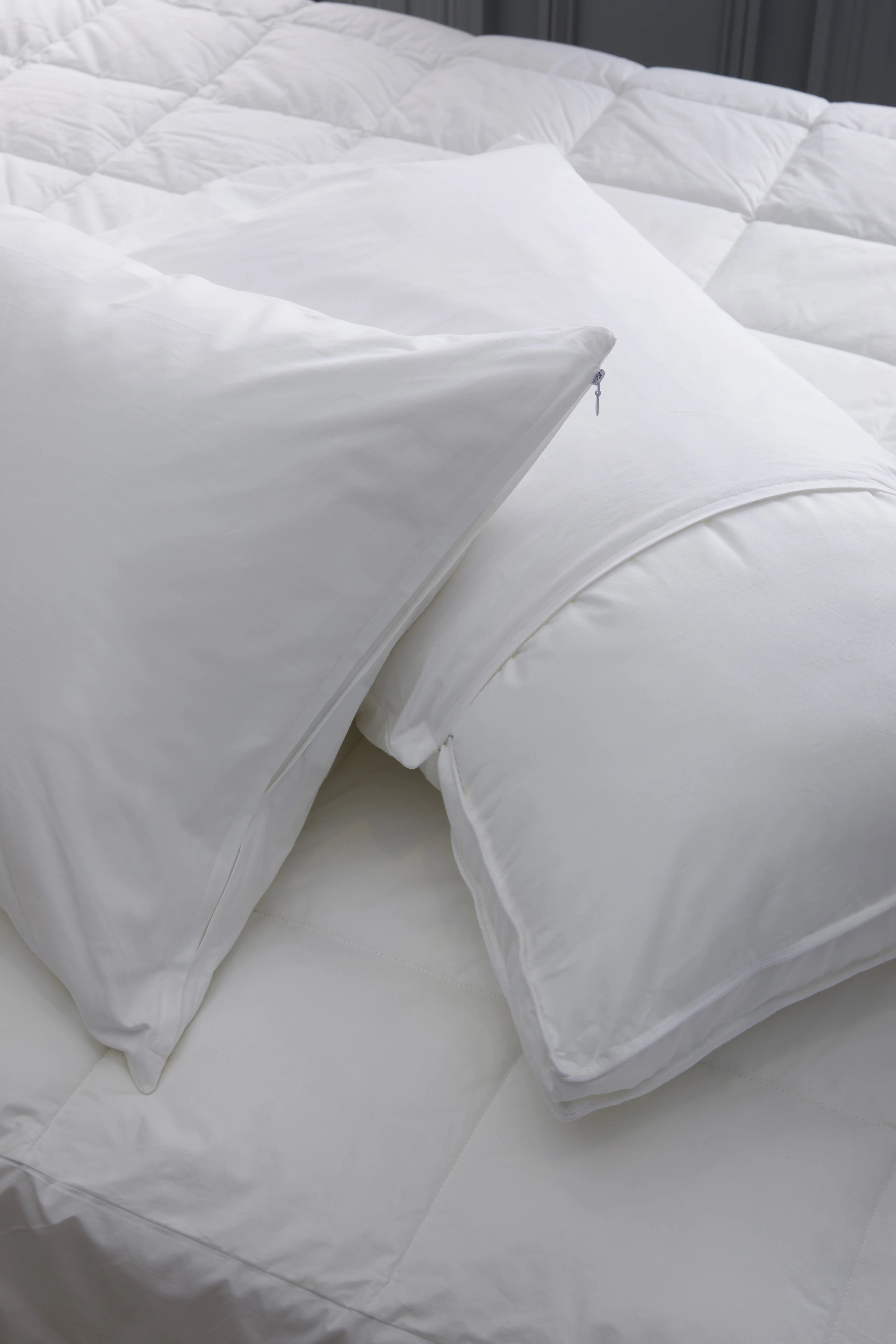 100% Cotton Pillow Protectors (Set of 2) - Standard / White Secondary image