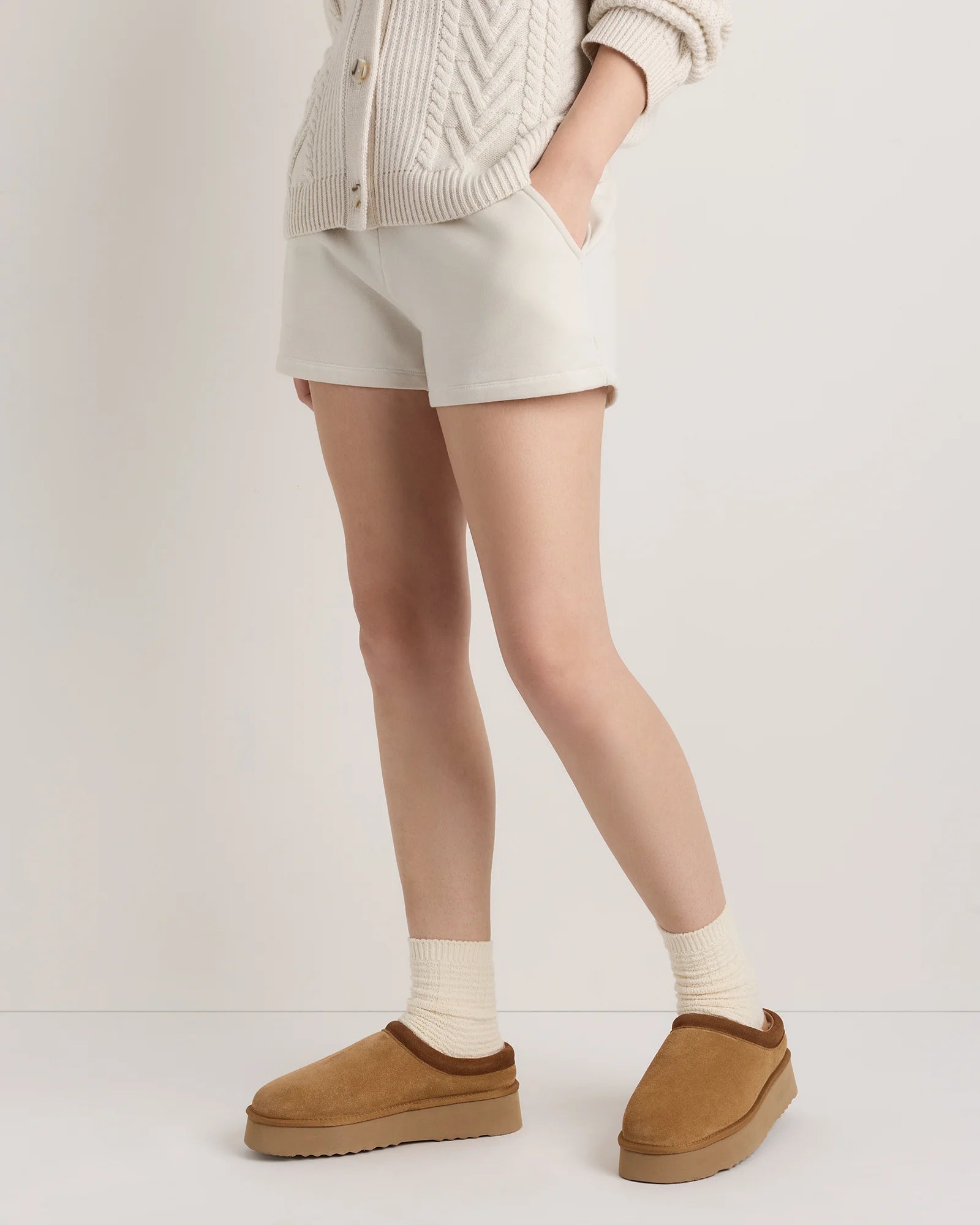 Australian Shearling Platform Clog Slipper - 5 / Pecan Secondary image