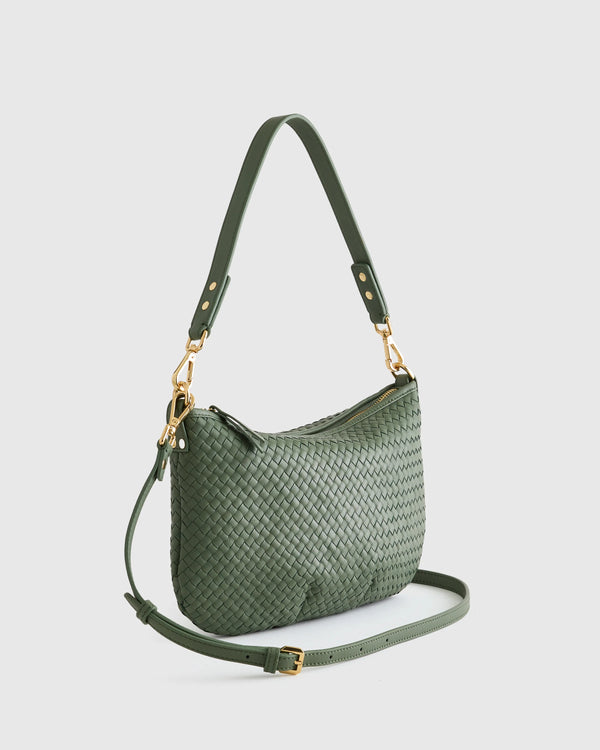 Sloane Handwoven Mini Shoulder Bag - One Size / Cognac