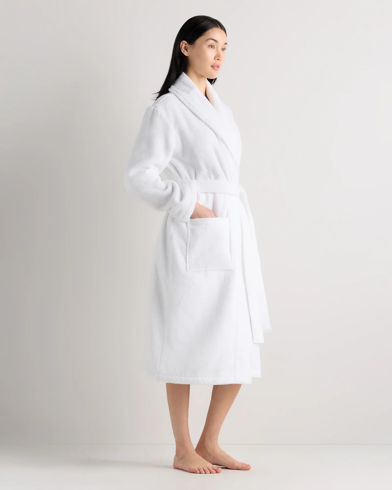 Turkish Cotton Terry Robe - XS / White Secondary image
