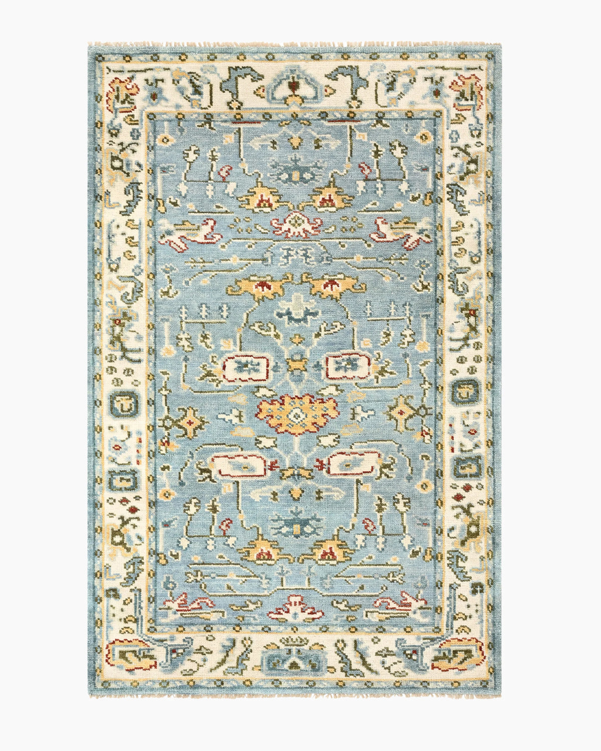 Artemis Hand-Knotted Wool Rug - 3' x 5' / Light Blue Main image