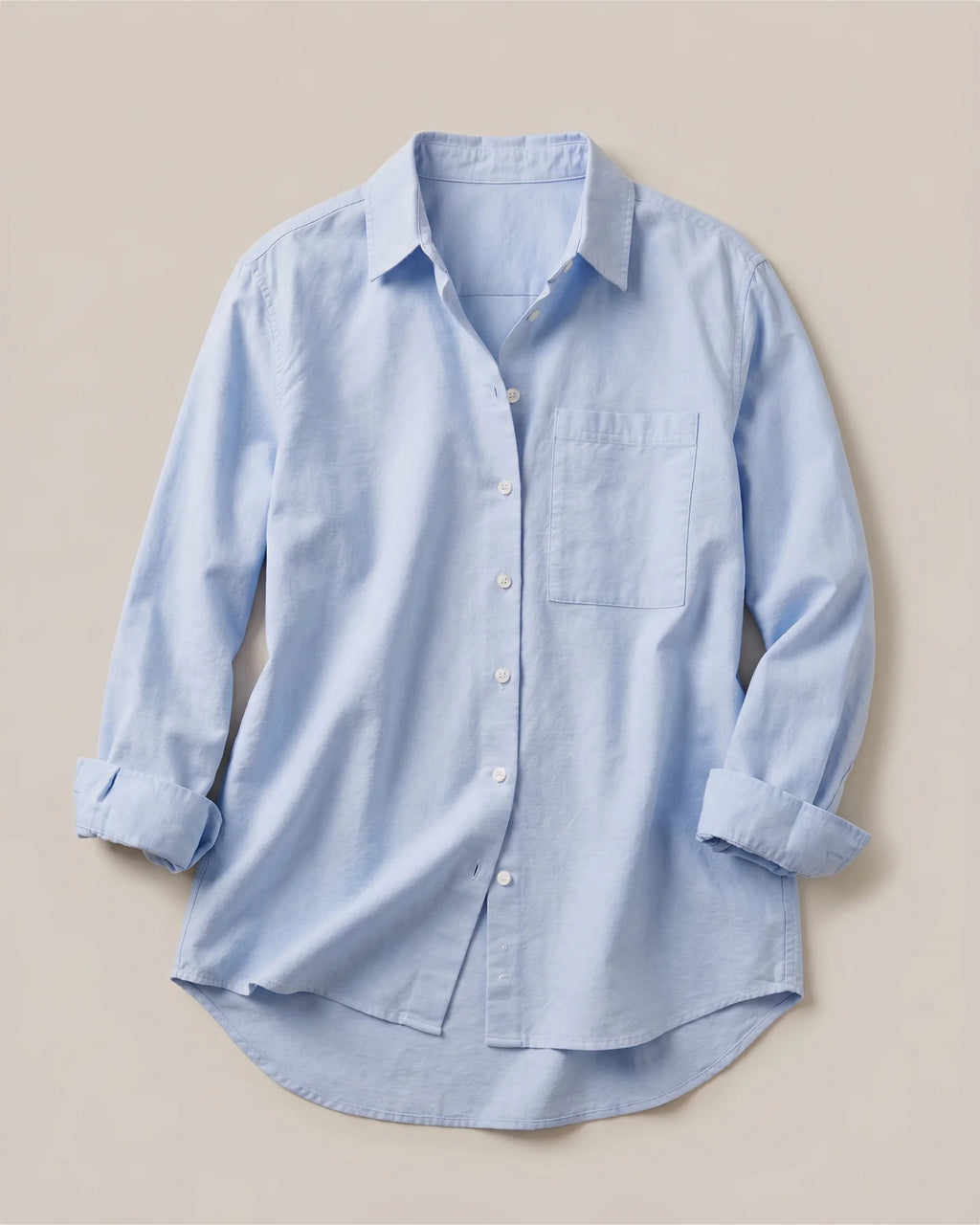 Organic Cotton Relaxed Oxford Shirt - XS / Opal Pink
