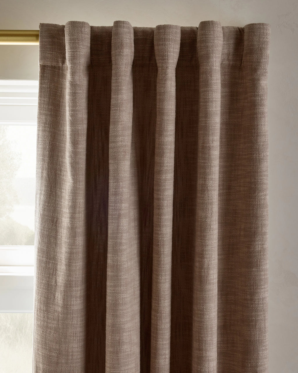 Textured Cotton Room Darkening Curtain - 48x84 / Ivory