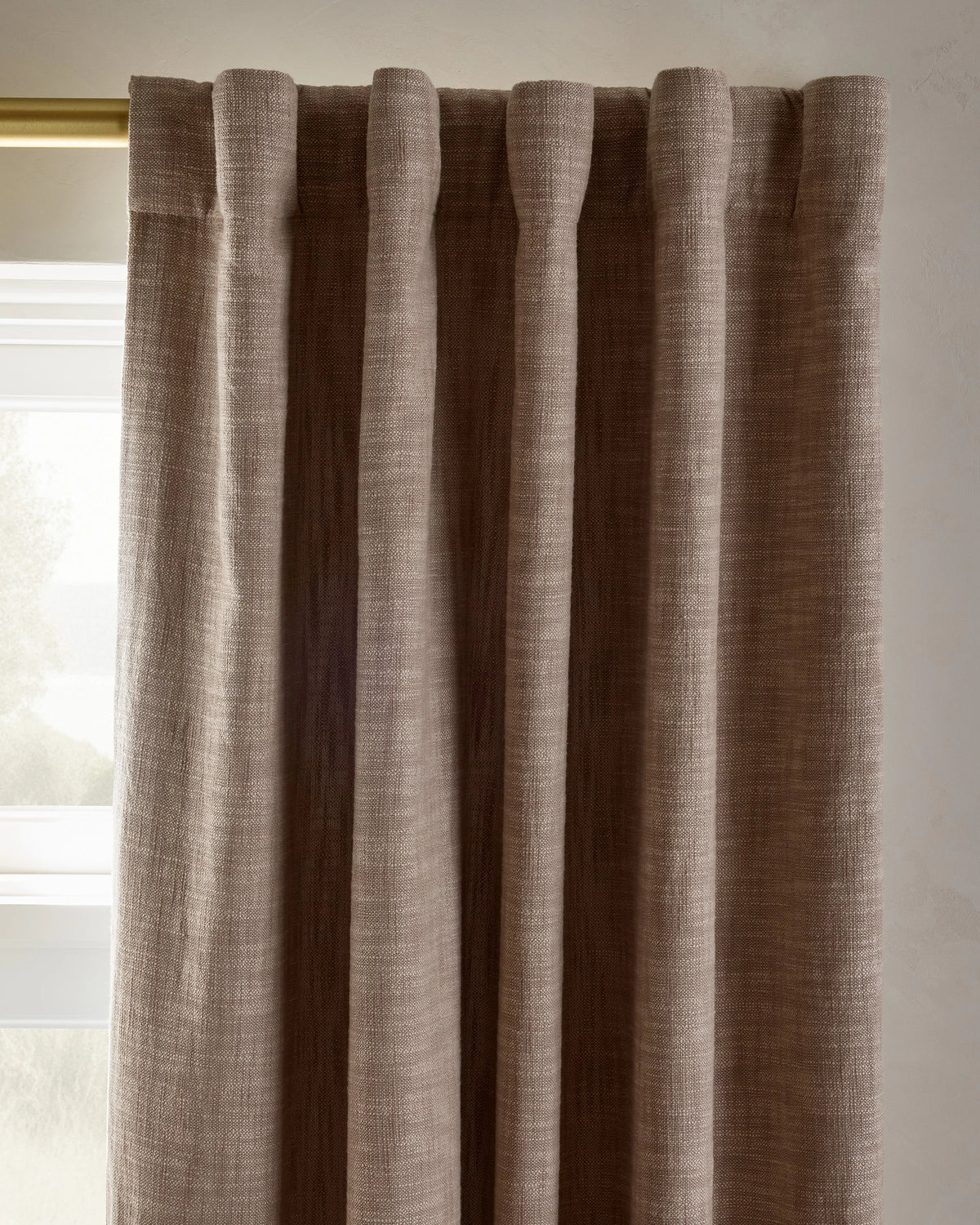 Textured Cotton Room Darkening Curtain - 48x84 / Ivory