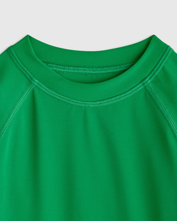 Long Sleeve Raglan Rash Guard - 2T / Island Aqua