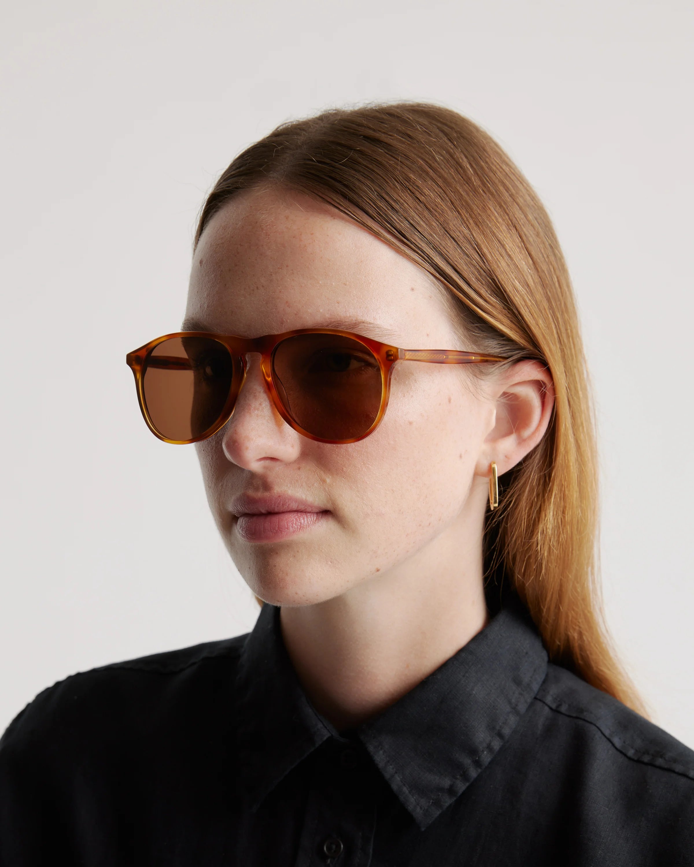 Wyatt Polarized Acetate Sunglasses - One Size / Clear Brown with Brown lens Secondary image