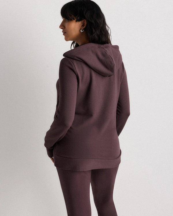 SuperSoft Fleece Maternity & Nursing Hoodie - XS / Off-White