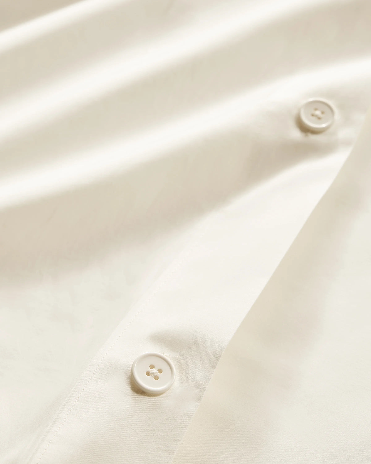 Organic Crisp Percale Duvet Cover - Twin / Ivory