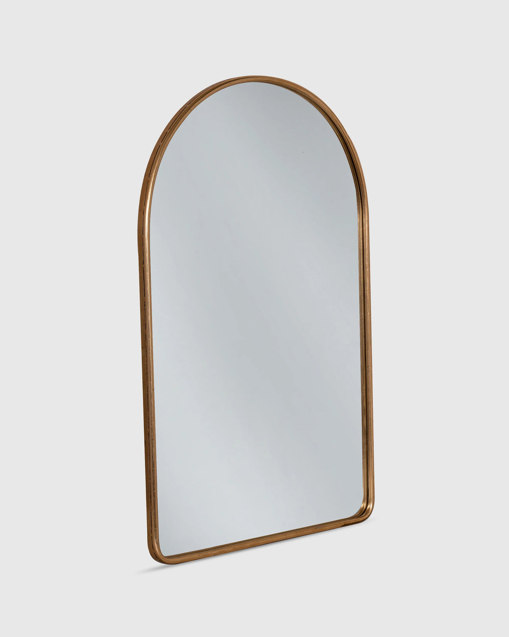 Arched Metal Framed Wall Mirror - One Size / Silver Metal Frame