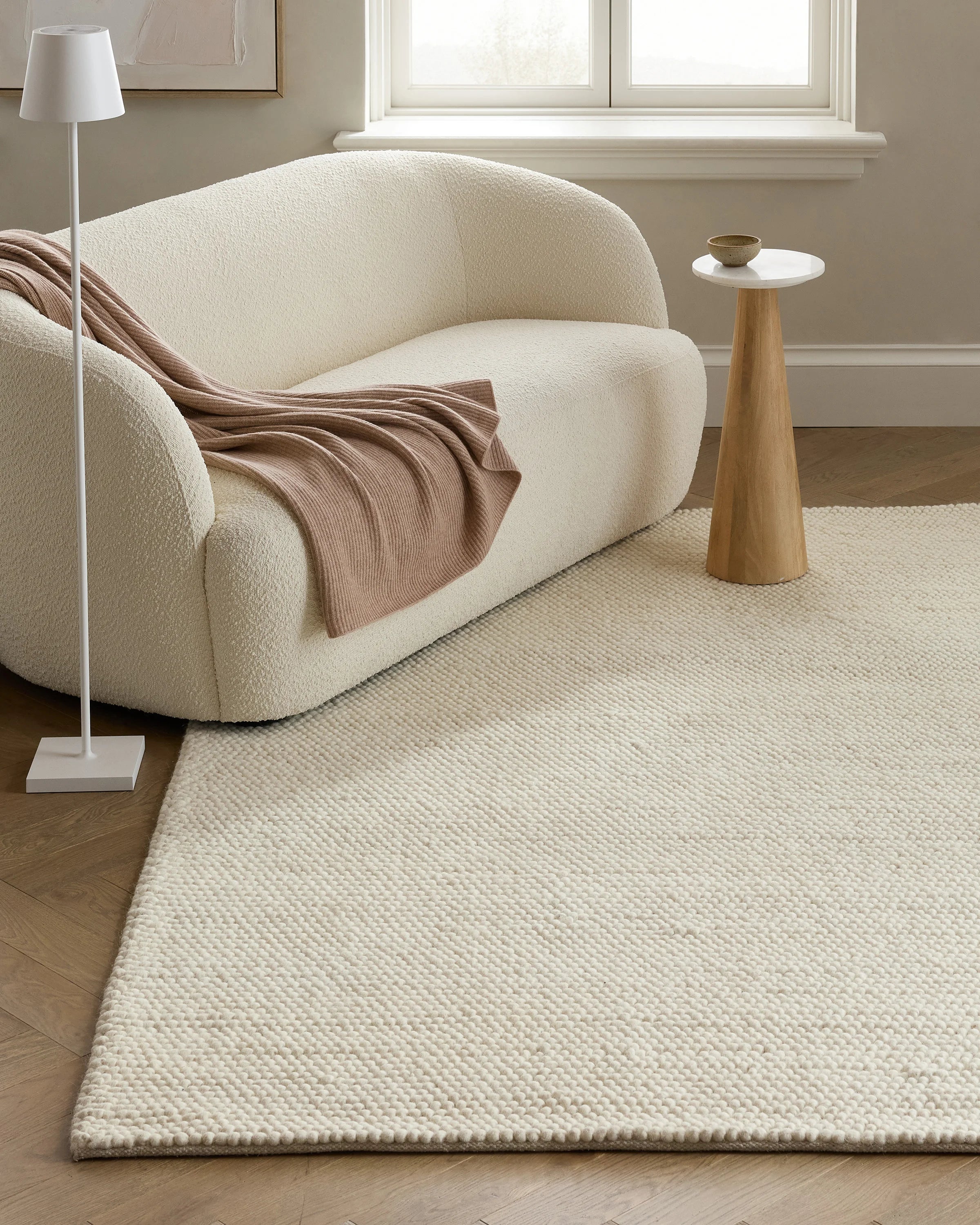 Tribeca Handwoven Wool Rug - 3' x 5' / Cream Secondary image