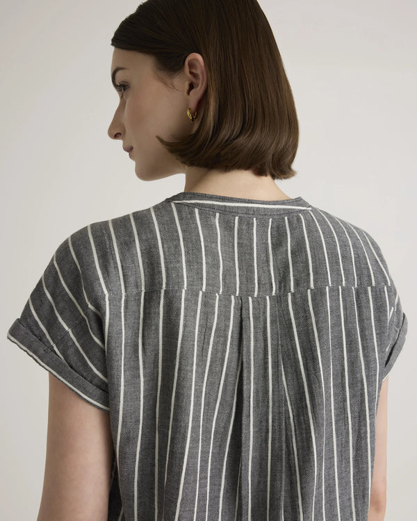 100% Organic Cotton Gauze Roll Sleeve Shirt - XS / Spiced Orange