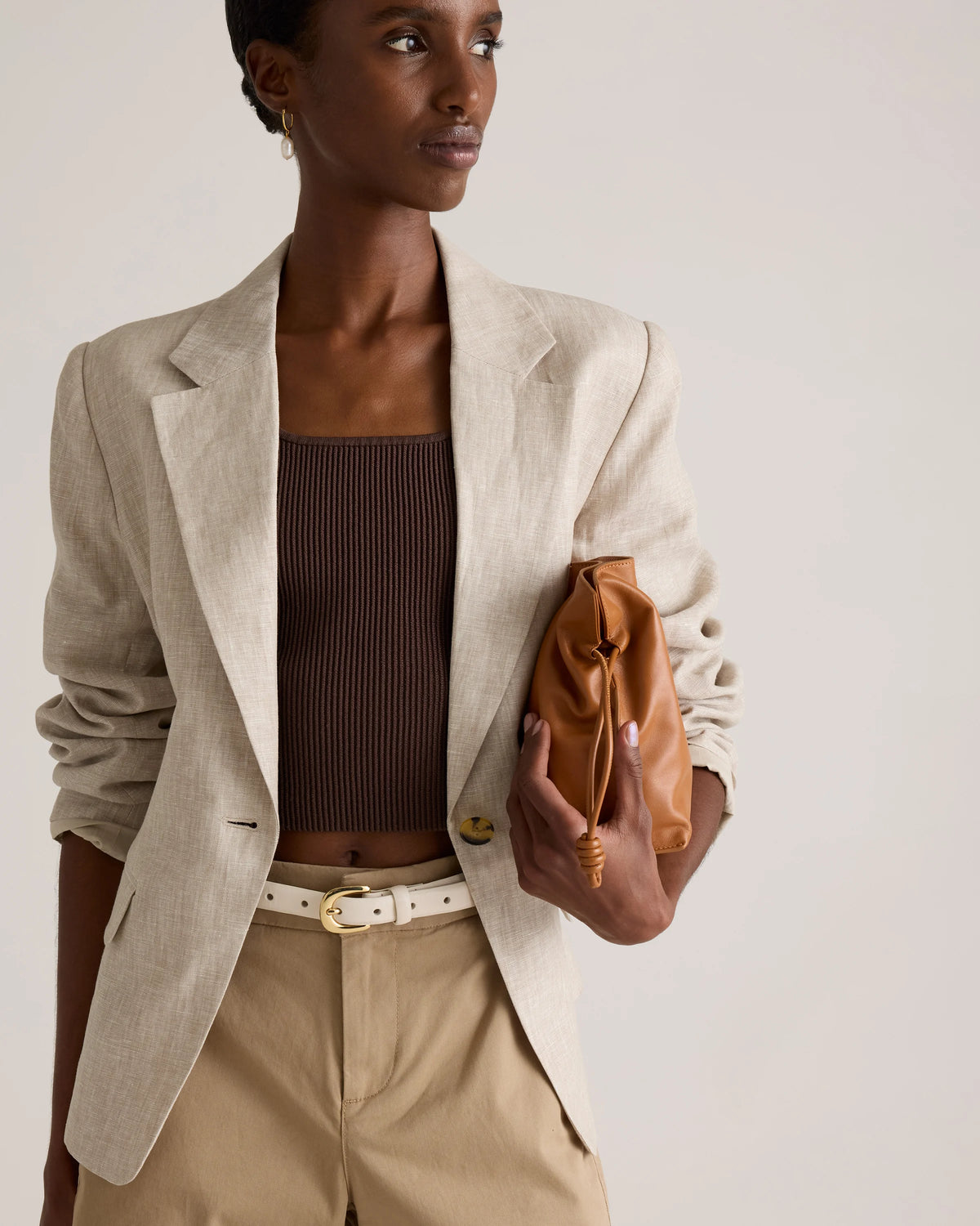 100% European Linen Structured Blazer - XS / French Blue