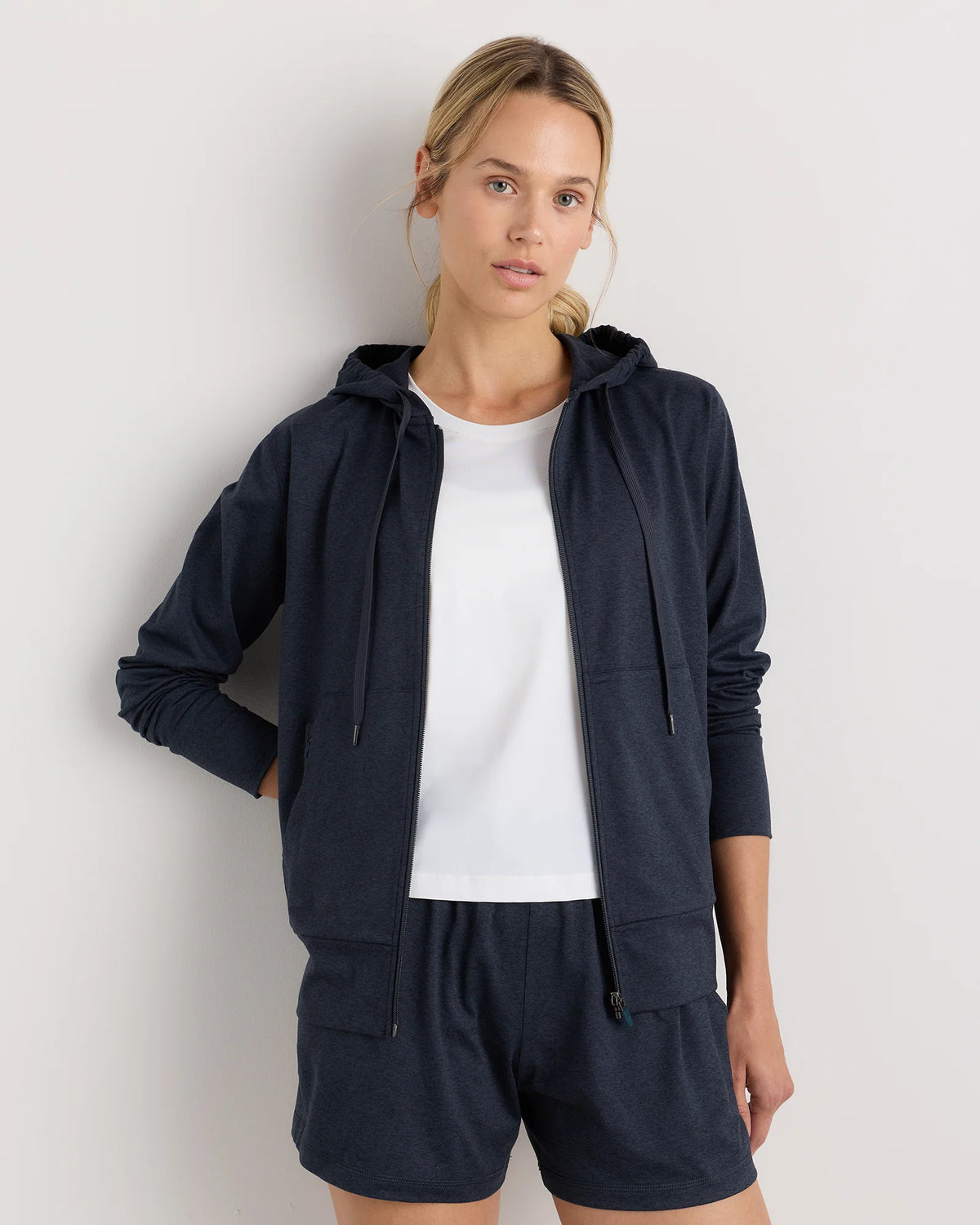 Flowknit Full-Zip Hoodie - XS / Heather Deep Navy Main image