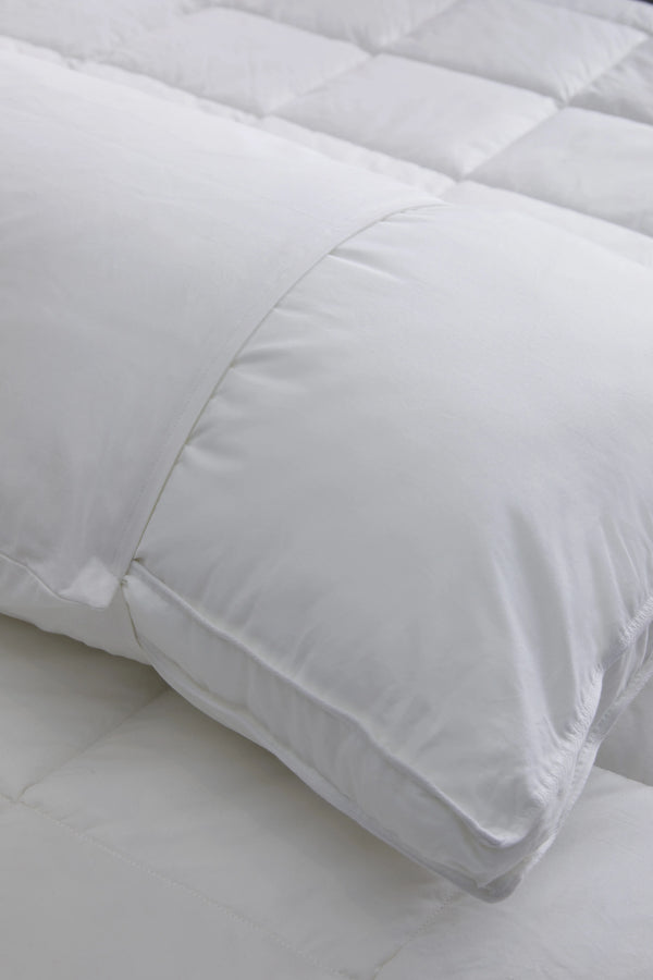 100% Cotton Pillow Protectors (Set of 2) - Standard / White