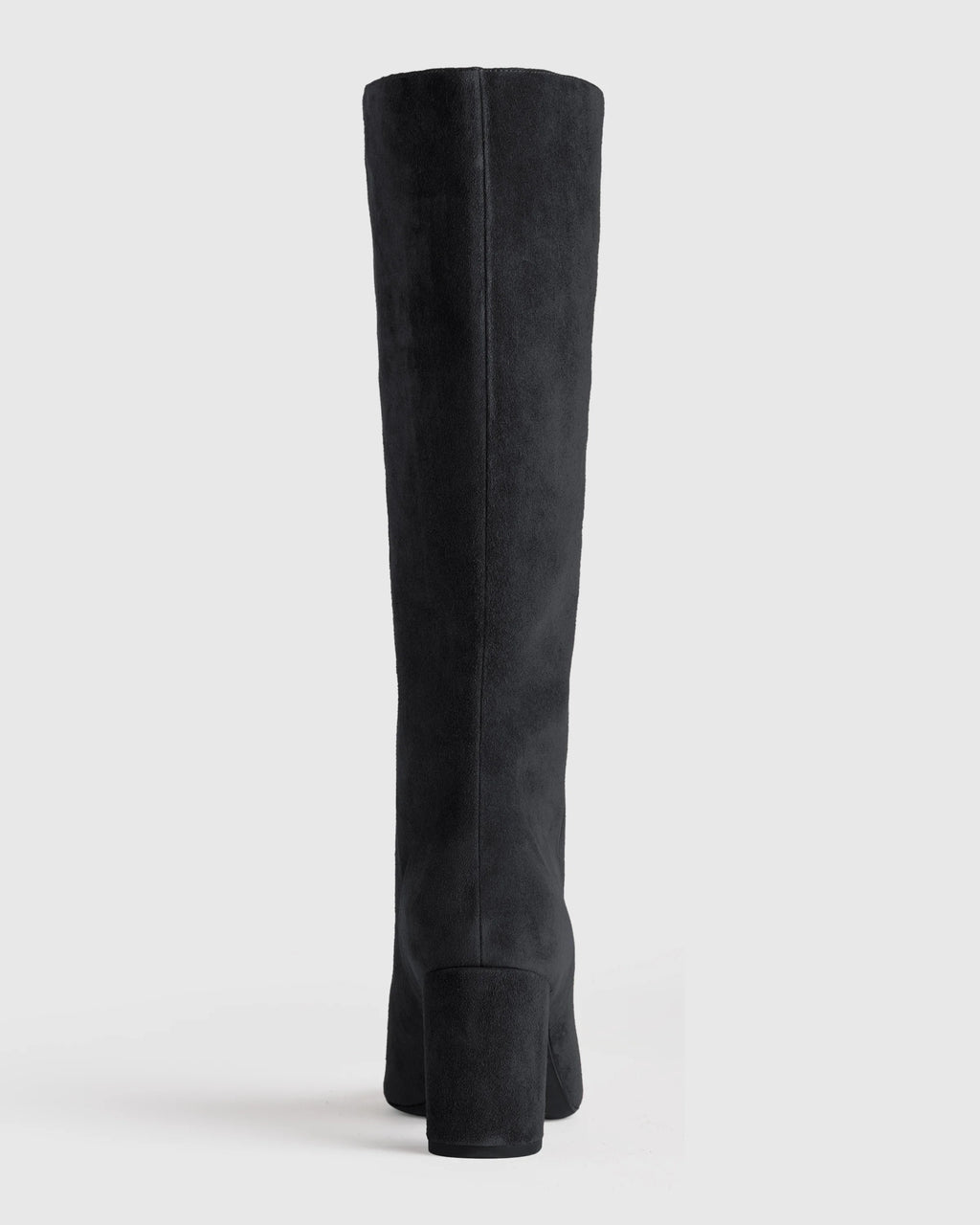 Italian Suede Block Heel Boots - 5 / Espresso Brown