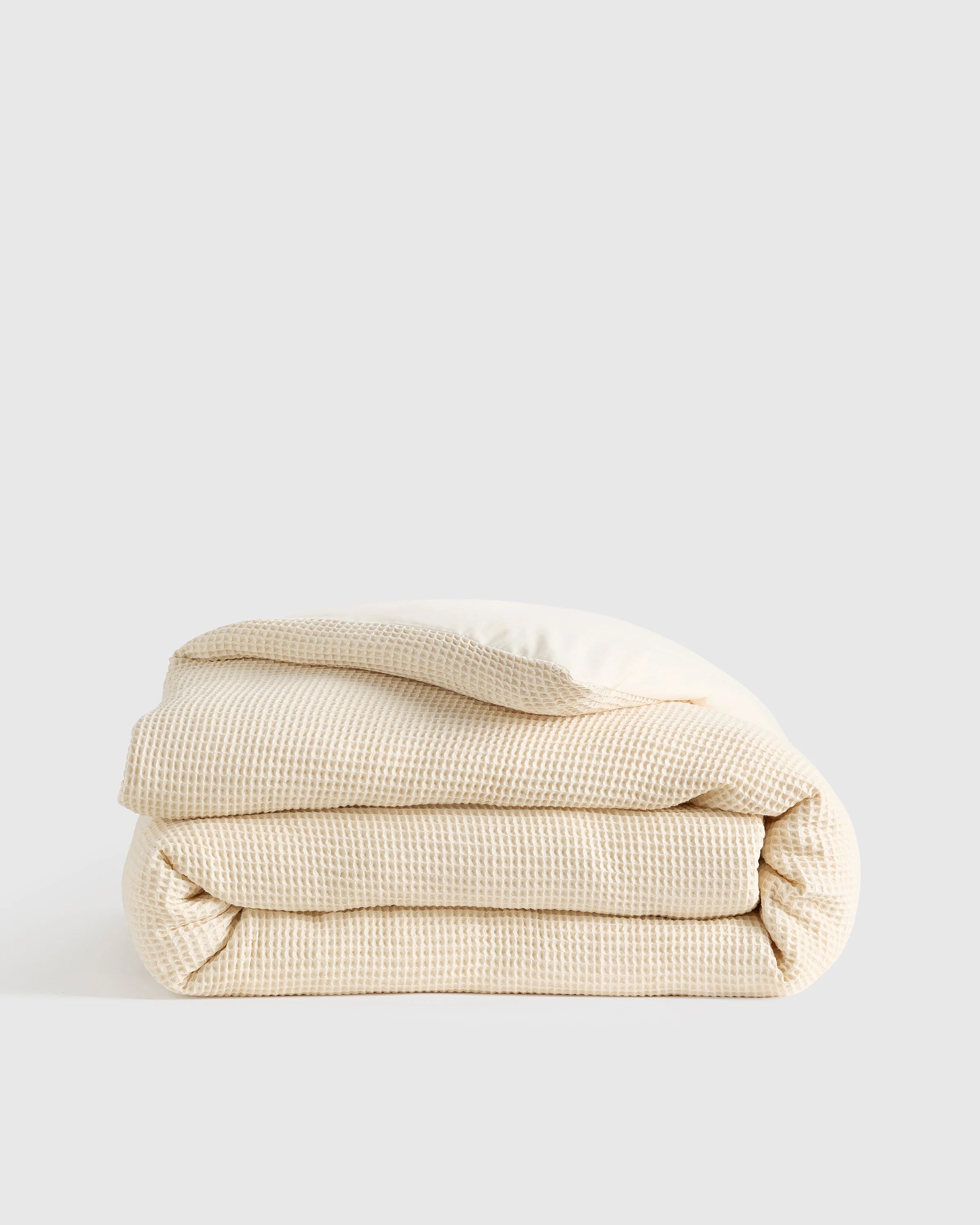 Organic Waffle Duvet Cover - Twin / White Secondary image