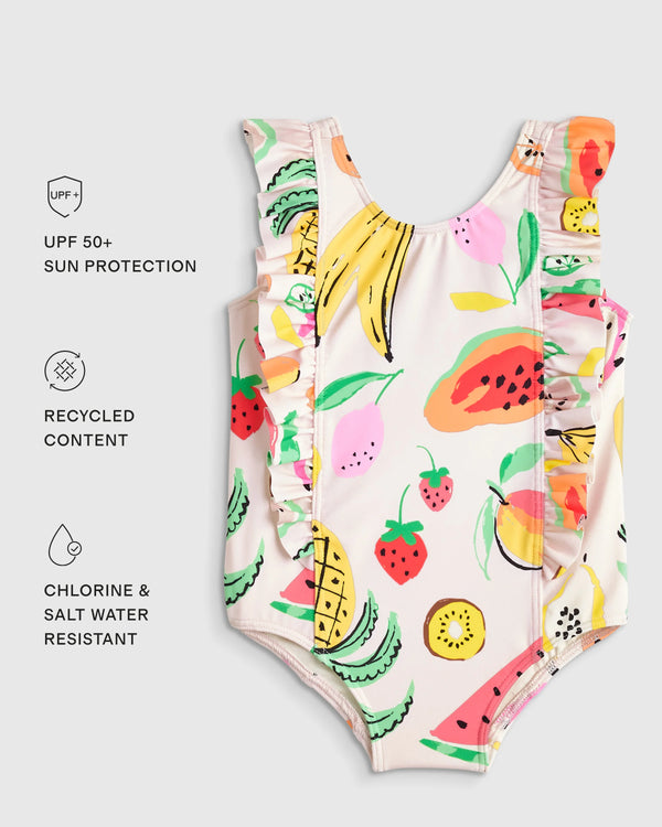 Ruffle One Piece Swimsuit - 0-3M / Pineapple