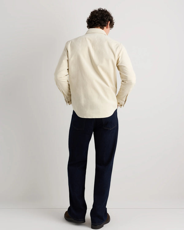 Organic Stretch Corduroy Utility Shirt - S / Dark Khaki