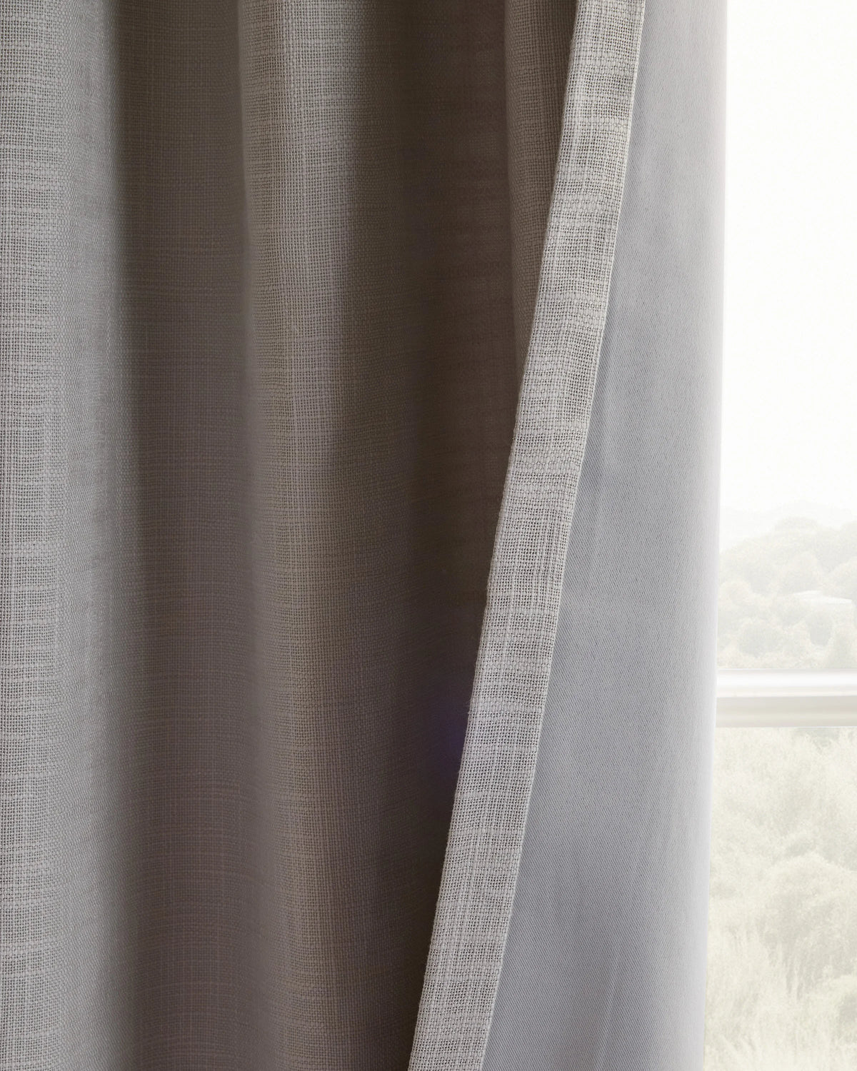 Textured Cotton Room Darkening Curtain - 48x84 / Ivory