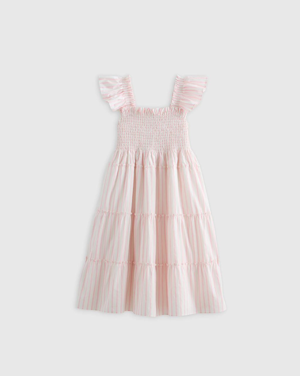 100% Organic Cotton Poplin Smocked Dress - 2T / Floral Sprigs
