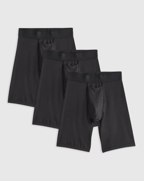 Micromodal 8" Boxer Brief (3-pack) - S / Black