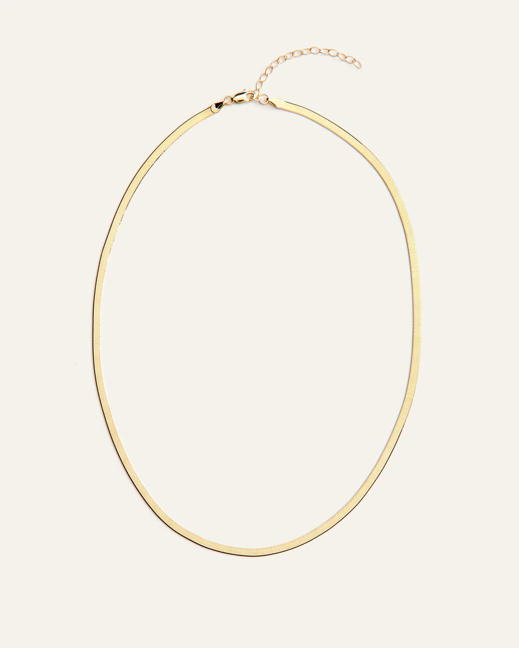10K Gold Herringbone Chain Necklace - One Size / Yellow Gold