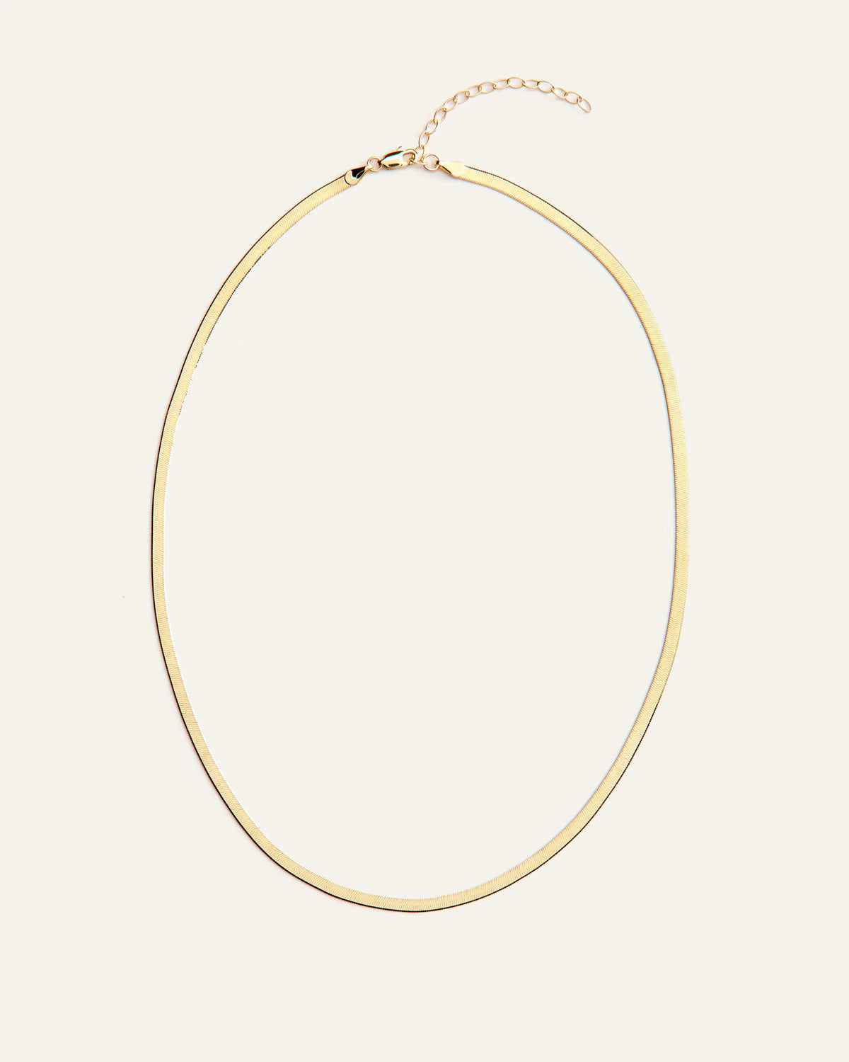 10K Gold Herringbone Chain Necklace - One Size / Yellow Gold Main image