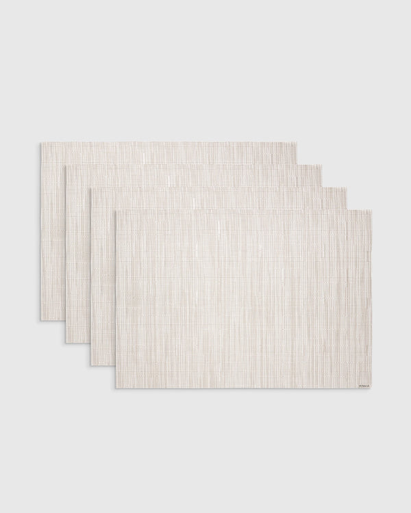 Bamboo Easy-Care Rectangular Placemat, Set of 4 by Chilewich - One Size / Coconut