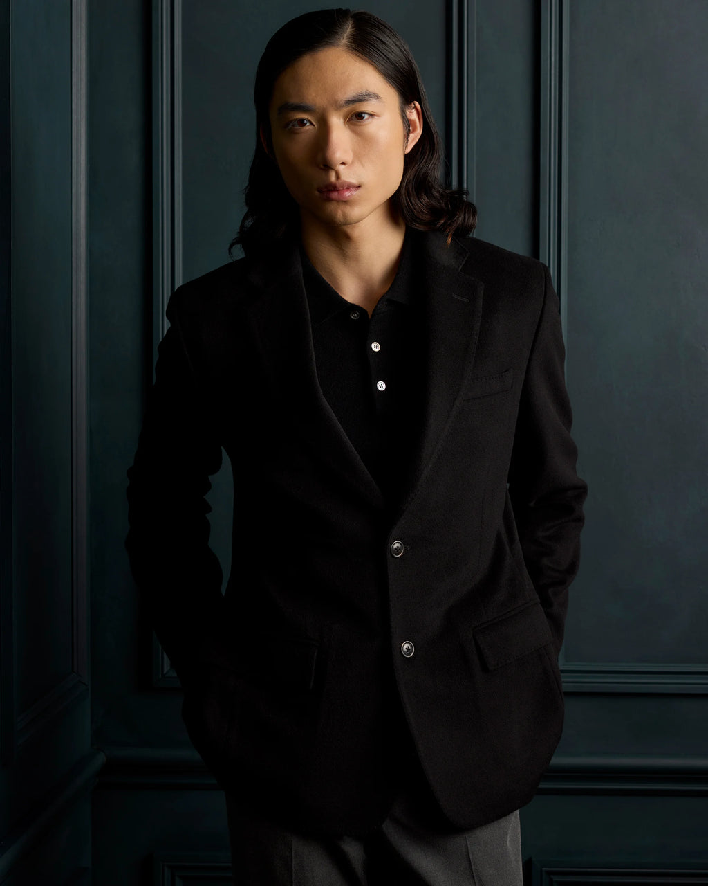 100% Mongolian Cashmere Blazer - S / Heather Graphite