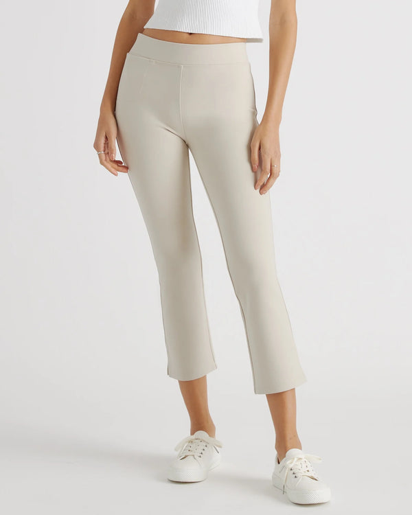 Ultra-Stretch Ponte Kick Flare Pants - XS / Olive
