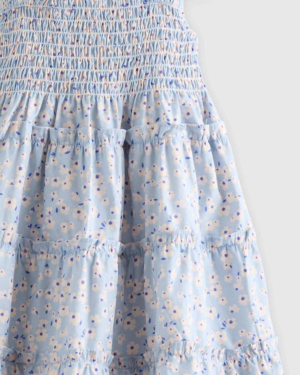 100% Organic Cotton Poplin Smocked Dress - 3-6M / Wisteria Floral