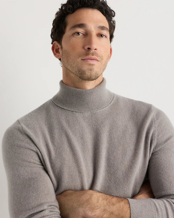 Mongolian Cashmere Turtleneck Sweater - S / Black