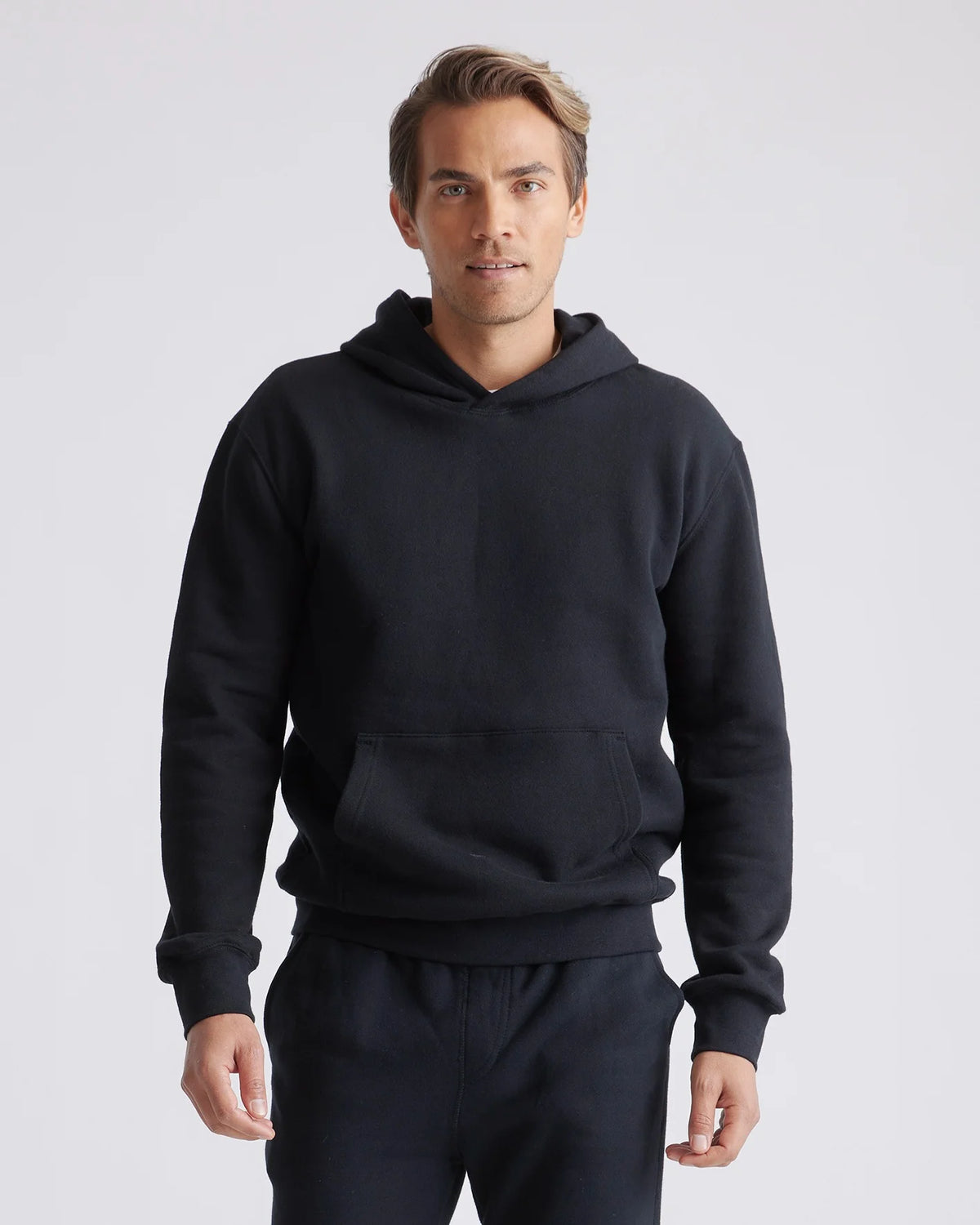 Organic Heavyweight Fleece Hoodie - S / Black Main image