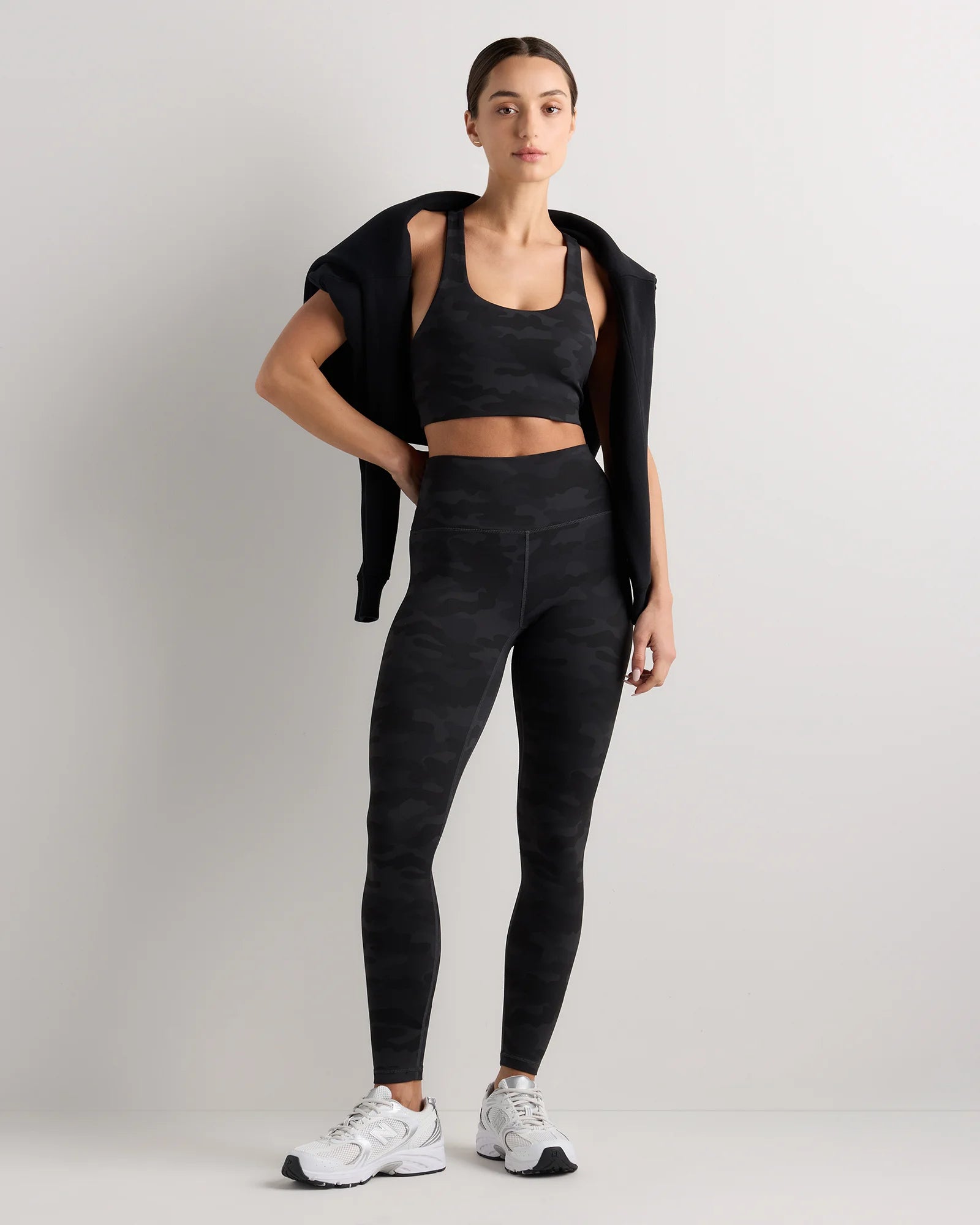 Ultra-Form Scoop Neck Longline Bra - XS / Black Camo Secondary image
