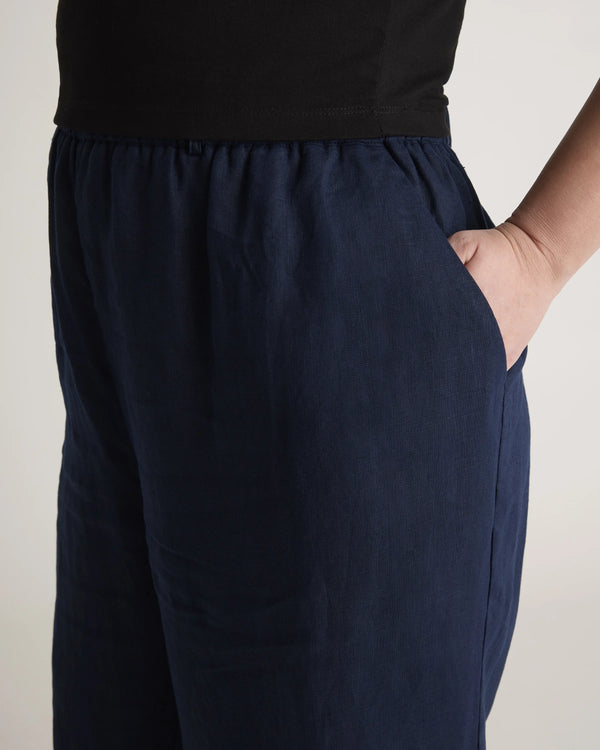 100% European Linen Pants - 1X / Bayberry Olive