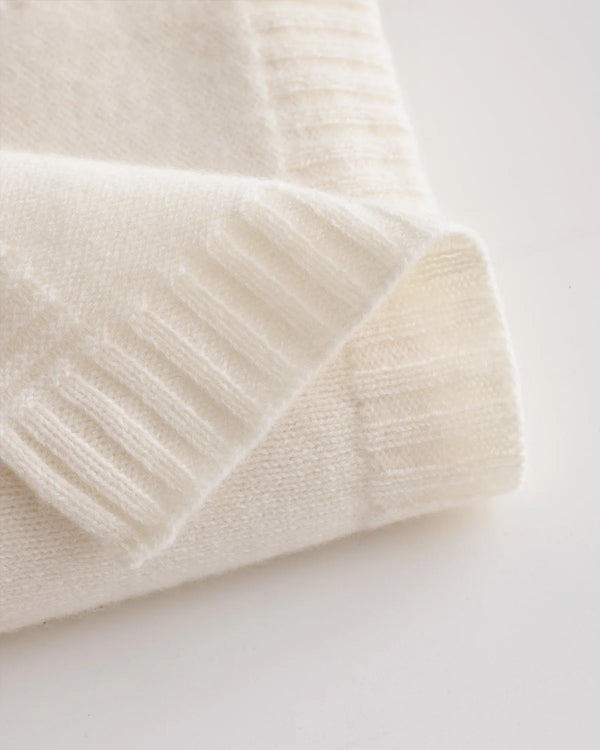 Mongolian Cashmere Luxe Knit Baby Blanket - One Size / True Navy