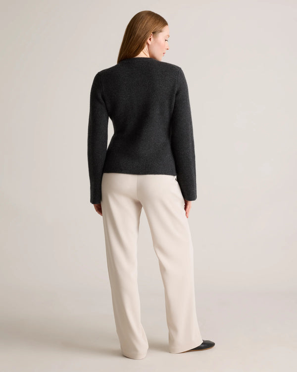 Mongolian Cashmere Structured Cardigan - XS / Oatmeal