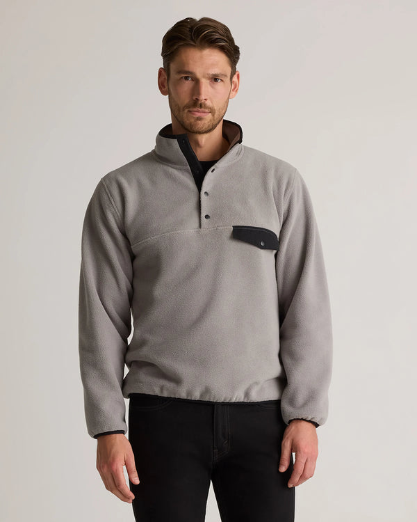 Polar Fleece Snap Pullover - S / Bold Black