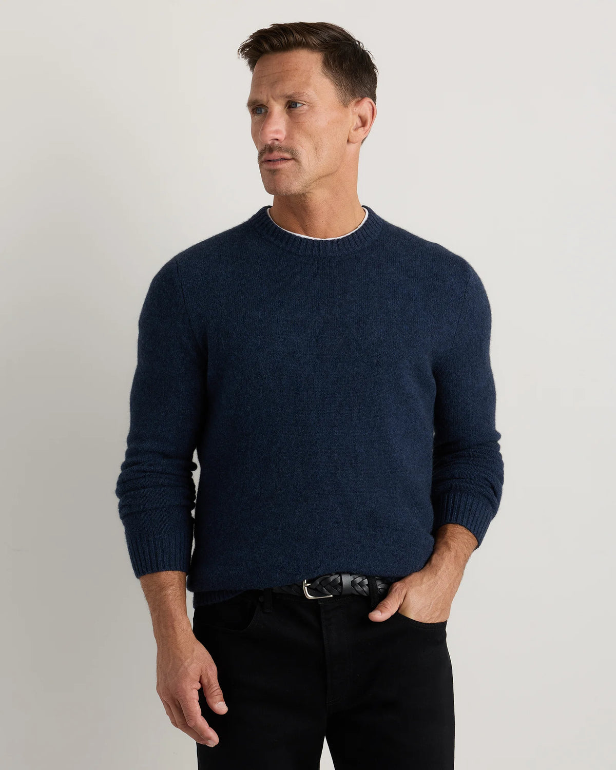 100% Yak Wool Crewneck Sweater - XS / Starry Night Navy Main image