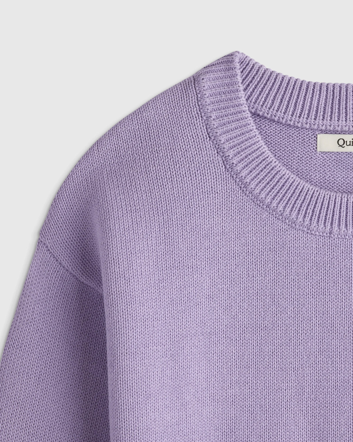 100% Organic Cotton Crewneck Sweater - 6 / Navy/White